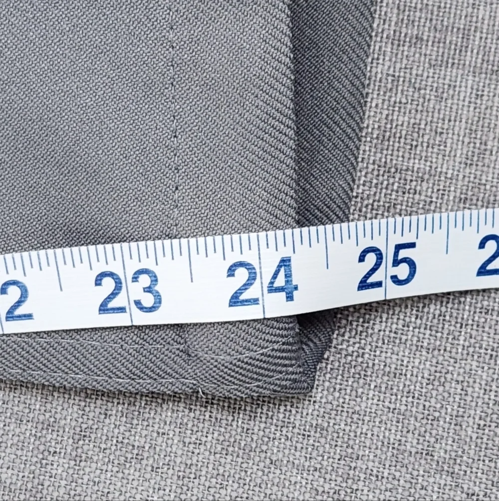 Vintage Levi's Polyester Creased CROPPED Grey Pants. 34 × 24.